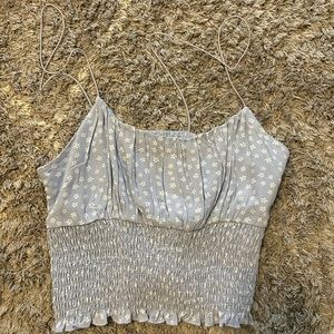 Pac Sun LA Hearts Light Blue Floral Ditsy Smocked Bodice Cami